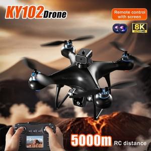 KY102 RC 드론 8K 듀얼 카메라 스크린 탑재 360도 장애물 회피 항공 촬영 쿼드콥터 전문가용