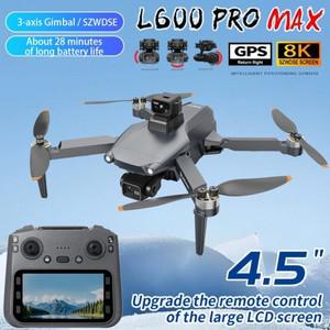 L600 Pro MAX 8K 전문가용 드론 HD 카메라 3축 짐벌 GPS FPV 360 ° 장애물 회피 5G WIFI RC 쿼드콥터