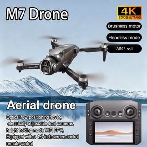 2025 신형 M7 드론 대형 화면 4축 WIFI FPV 4K HD 카메라 브러시리스 RC 쿼드콥터 접이식 항공 촬영