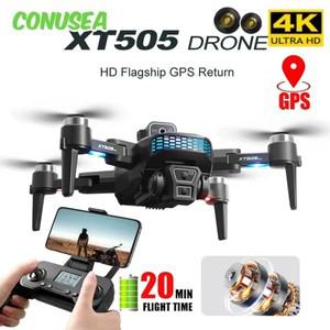 GPS 드론 브러시리스 모터 쿼드콥터 레이싱 XT505 4K 카메라 광학  포지셔닝 헬리콥터 1.2km 20 분 추적
