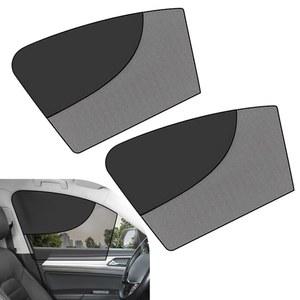 샤카스 2 PCS 측면 창문 그늘막, 운전자용 반차단열 안티 글레어 단열 보호 커튼, 흡착식 자유 팅 프라이버시 커버, 대부분의 차량(블랙)용