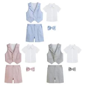 (대여) 미니미 파스텔 3버튼 정장조끼 세트(양장조끼