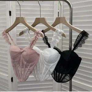 [라일리여성언더웨어] Rly 레이스 스퀘어넥 코르셋 탑 3color SL-1