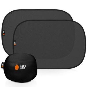 베이비 우마 자동차 창문 그늘막(2팩) - 18.9 12 , UPF 50+ 커버, UVB 99% + UVA 보호, 선 그늘막(+ 여행용 파우치)