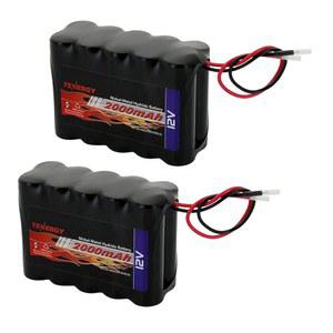 테너지 2팩 12V 2000mAh 배터리 팩 RC 비행기, 카, DIY 등을 위한 베어 리드 포함