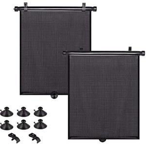 야둬오 자동차 태양 그늘 측면 창문, 창문을 위한 접이식 롤러 그늘막, 유해한 눈부심과 열 차단 (대형-18''x20'')