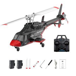 RC ERA A61 싱글 로터 헬리콥터, 2.4G 리모컨, 1/53 스케일 4CH 리틀 에어-울프 헬리콥터 모델, 원키 이착륙 애호가용 - 2 배터리