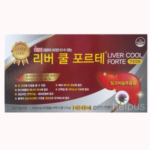 리버 쿨 포르테 30캡슐 x 4박스 (총120캡슐) 밀크씨슬추출물/리버쿨포르테