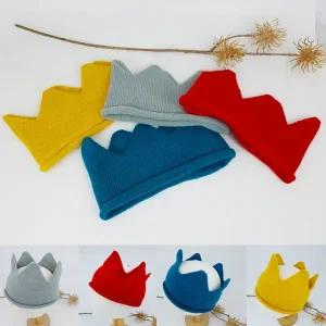 [리틀맘]크라운 니트왕관 모자 아기왕관 백일 돌촬영 소품