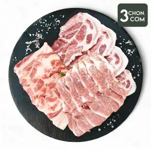 [롯데백화점]삼촌밥먹자 무항생제 우리한돈 구이세트 1호(삼겹살+목삼겹+항정살)