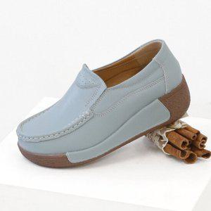 소가죽 키높이 푹신 통굽 로퍼 (5cm) 원트(2)