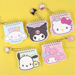 1+1 산리오 캐릭터 얼굴 아크릴 키링 수첩 세트 시나모롤 쿠로미 포차코 헬로키티 마이멜로디 미니노트