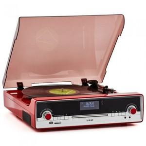 인켈 IK-C5070LP 레트로 턴테이블 CD플레이어 빈티지 카페 감성 무선 블루투스 스피커