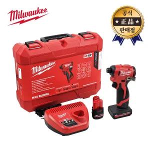 밀워키 충전임팩드라이버 M12 BLIDRC-5252C 12V 5.0Ah 2.5Ah 배터리2개