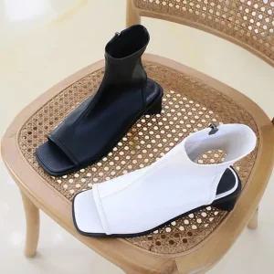 통굽 봄여자신발 가을신상 로우힐 부츠 부티 겨울 힐