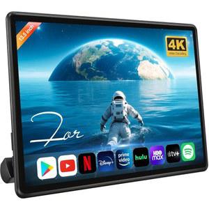 뒷좌석용 13.5인치 안드로이드 카 헤드레스트 모니터, 4K 비디오 디코딩/WiFi/블루투스/HDMI/USB 뒷좌석 엔터테인먼트(4G+64G-1*스크린)가 탑재된 무선 전화 미러링 터치 스크린 자동차 TV