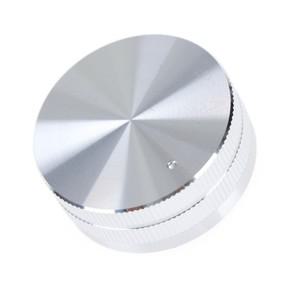 하이 퀄리티 알루미늄 전위차계 손잡이 캡  볼륨 조절 오디오 스위치 실버 색상  직경 40mm  1 개