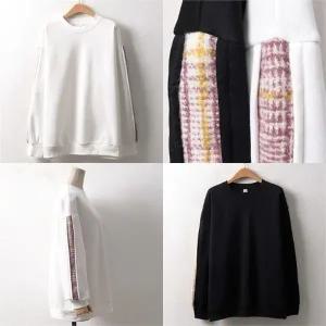 여성의류 GO 핑키체크소매맨투맨 7851H012 빅사이즈