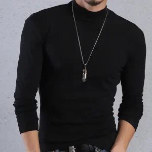 남성 쫀쫀한 반목티 하프넥 슬림핏 레이어드 티셔츠 폴라티 여성 크롭티 스트릿긴팔티 루즈핏 오버핏긴팔티