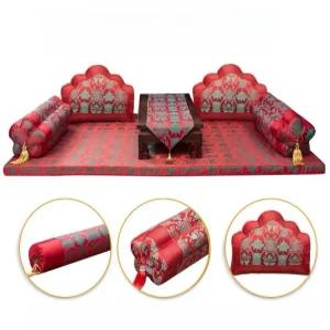 전통 보료 사극 왕실 좌식 침구 예단 5종 세트 황실 등받이 매트 쿠션 매트리스 보료세트