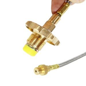 야외 캠핑 가스 스토브 프로판 어댑터 리필 탱크 용 LPG 커넥터 버너 연료 라인 실린더 피팅