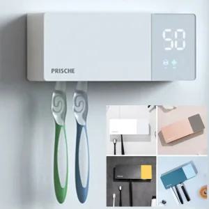 프리쉐5000 벽걸이형 칫솔살균기 임의색상발송 투톤 LED화면 충전식 무선