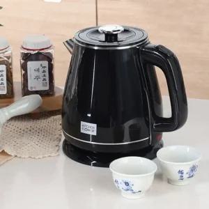 키친플라워1825 더블 블랙 전기주전자 1.8L 이중단열 전기포트 티포트