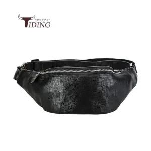 EAMT 남자 힙색 가죽 아웃도어 자전거 팩 캐주얼 허리 가방 개성적인블랙 YJ5