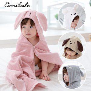 [코니테일] 아기목욕가운(유아비치타올 신생아수건 샤워가운)