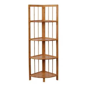 4단 원목 코너선반/모서리선반 진열대 코너장 장식장