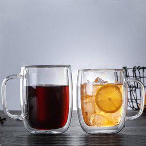 [지비유]내열 이중 유리컵/머그컵/450ml