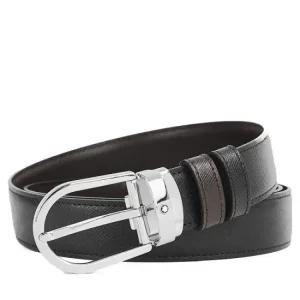 로고 양면 프리컷팅 113834  BLACK BROWN 남성 벨트