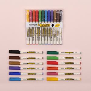 모나미 중간글씨용 네임펜F 12색세트 / 볼펜 펜 필기도구 사무용품 문구용품 학습준비물 신학기 준비물만년