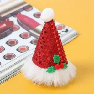 산타모자 머리핀(11cm) 크리스마스용품 머리삔