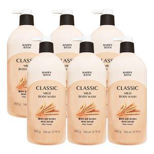 해피바스 클래식 순한 바디워시 베이비 파우더향 900g x 6개