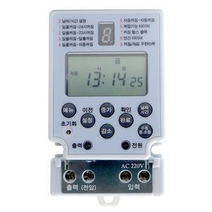 신성 소형 디지털 타임스위치 SST-154SD 4단자 미니타이머 판넬형 일주일 24시간 간판 시간조절