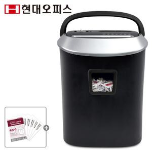 [현대오피스] 문서세단기 PK-1025CD 실버+오일페이퍼 최대 12매 파지함 25L 사무용 파쇄기 세절기