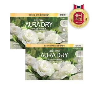 [LG생활건강]샤프란 아우라 드라이시트 스모키머스크 120매 X 2개