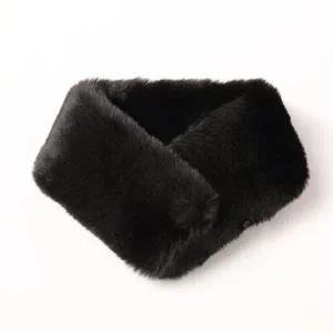 [라라]  자석 털 목도리-블랙 (라라 캔버스백 증정) (LALAF164)