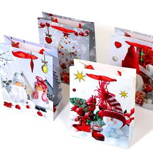 화이트 크리스마스쇼핑백 중형(18*24cm) 종이가방 유아쇼핑백