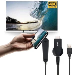 FW258 컴스 4K 스마트폰 무선 미러링 동글 TV 연결