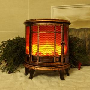 무드등 불멍 벽난로 LED 모닥불 감성 소품 랜턴 캠핑_라운드 화로