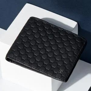 [닥스](강남점)DBWA2E363 [LOUIS]블랙 DD경판로고 매트 가죽 반지갑