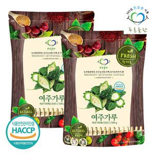 [푸른들판] 국내산 여주 분말 가루 500g 2봉 100프로 비터멜론