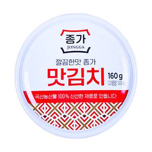 종가집 깔끔한 김치 160g 캔김치 배추 x 5개입