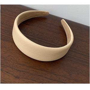 가죽 머리띠 데일리 헤어밴드 볼륨