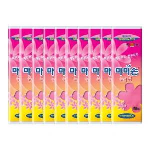마미손 고무장갑 주방용 고무장갑 플라워 핑크 중 10개