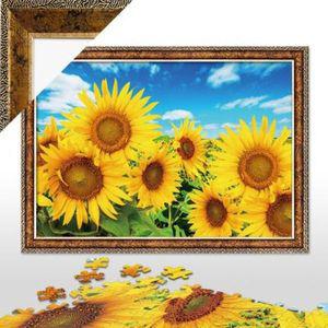 [핫트랙스]500피스퍼즐 해바라기들판 + 앤틱골드 액자세트