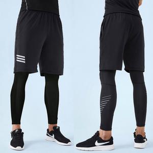 남자 스포츠레깅스 레깅스+반바지 세트 남자쿨레깅스 운동