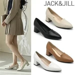 잭앤질 뾰족코 5cm 통굽펌프스(JC2651)